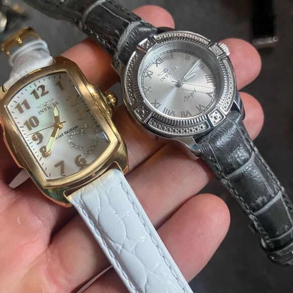 INVICTA & FOSSIL HIGH END WATCH LOT SILVER BLUE GOLD (4) - Picture 4 of 6